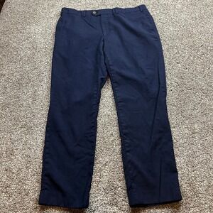 Indochino Dress‎ Pants Mens 34x29 Navy Blue Flat Front Tailored Office Wear